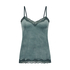 Cami top Velours Lace, Groen
