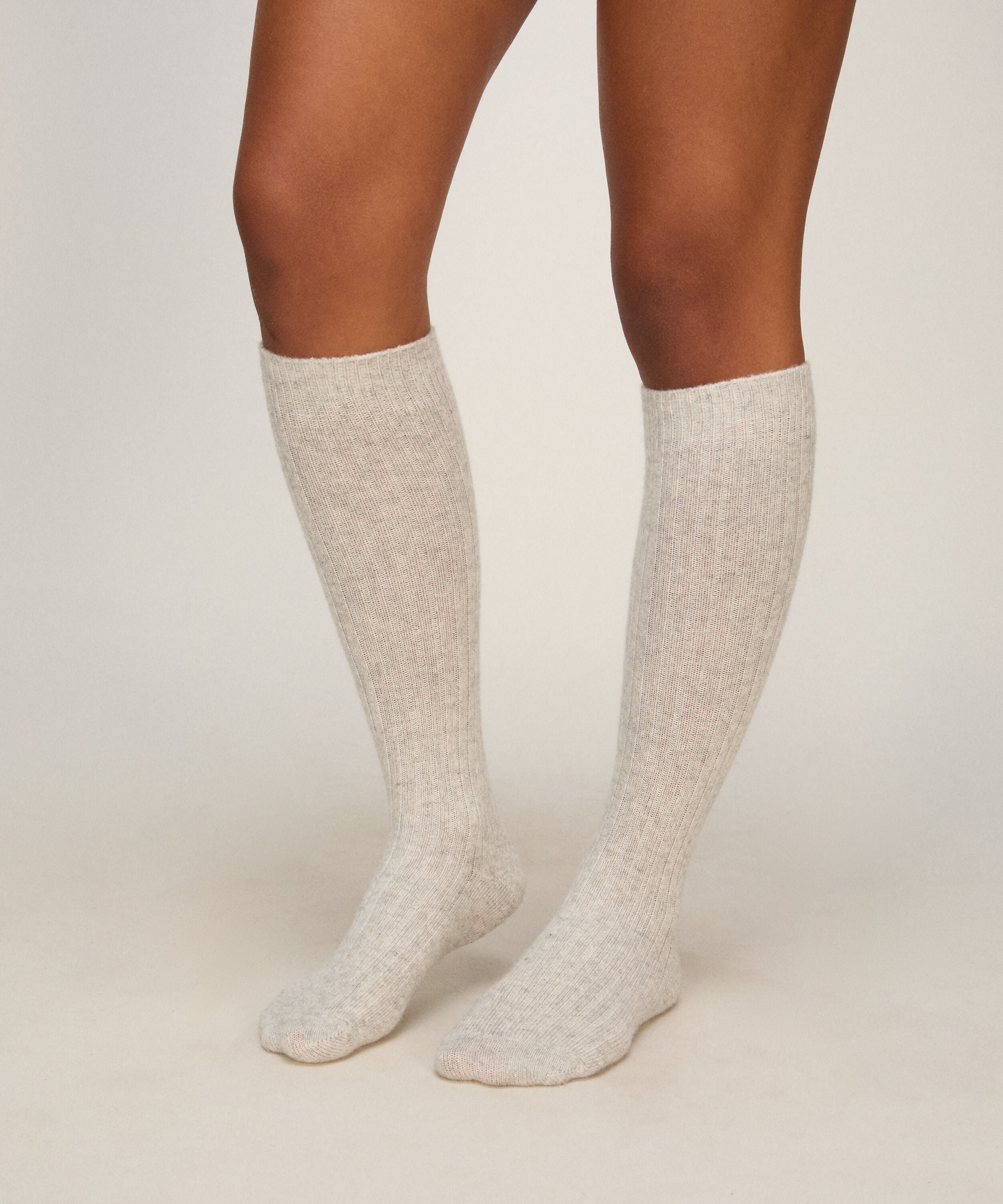 Chaussettes Mélangées Cachemire, Gris