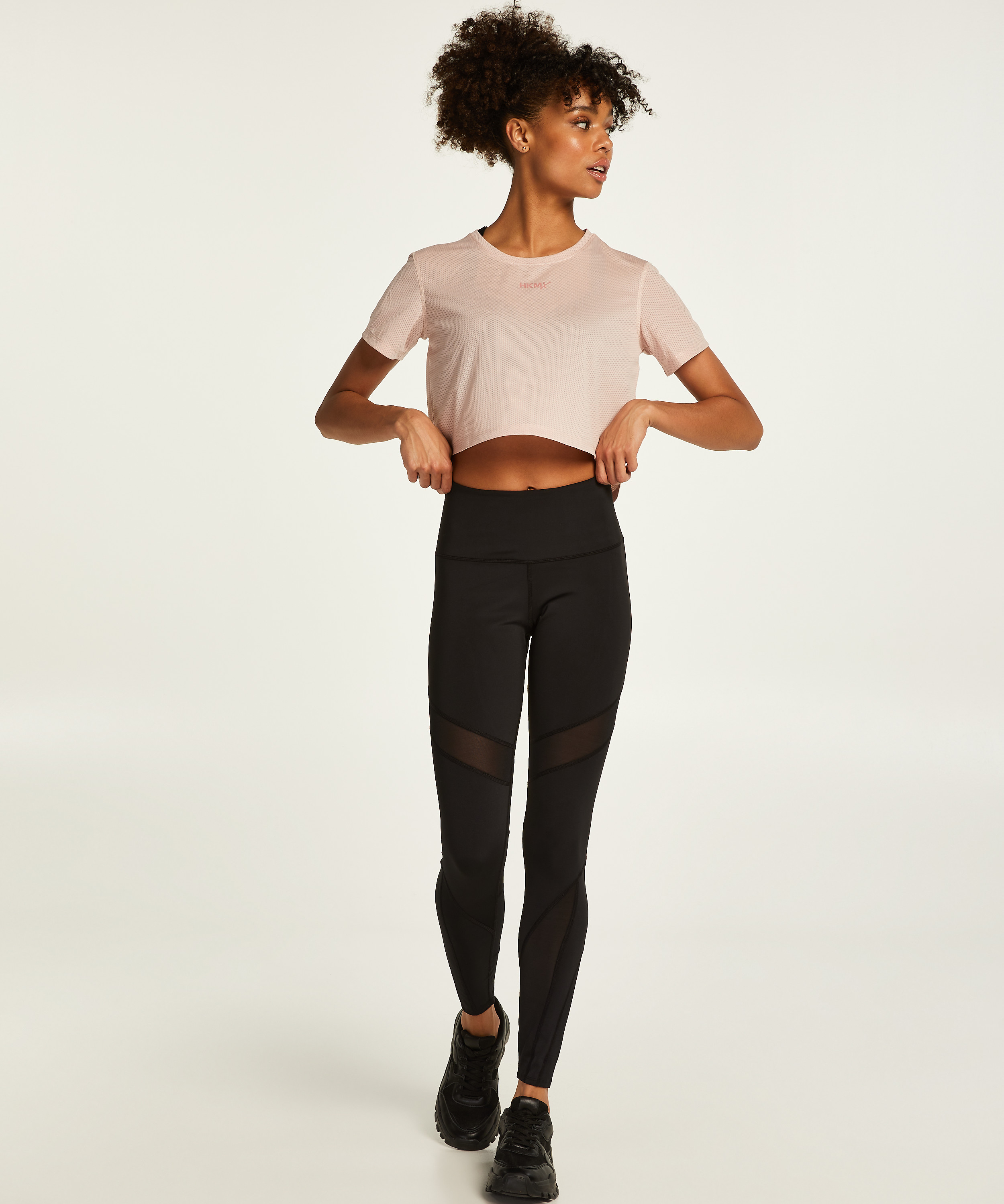 HKMX Crop top en maille, Rose, main