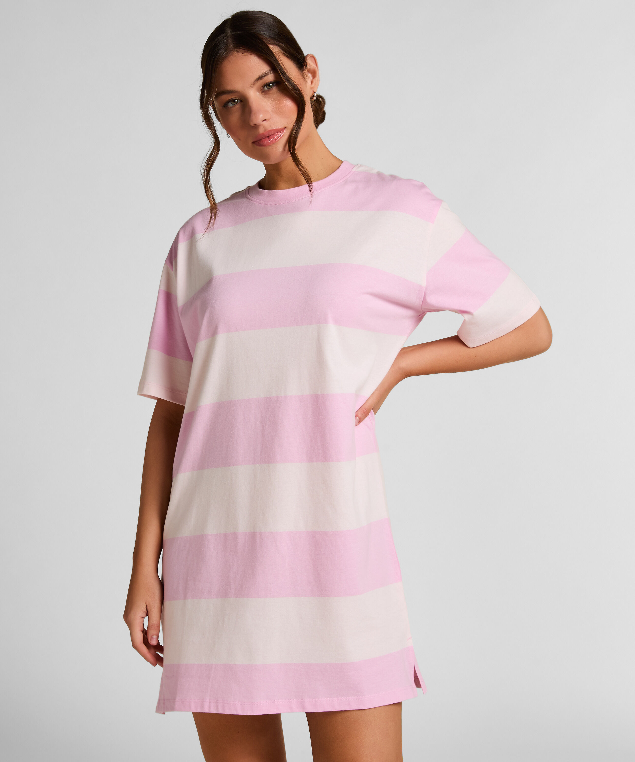 Nachthemd ronde hals, Roze