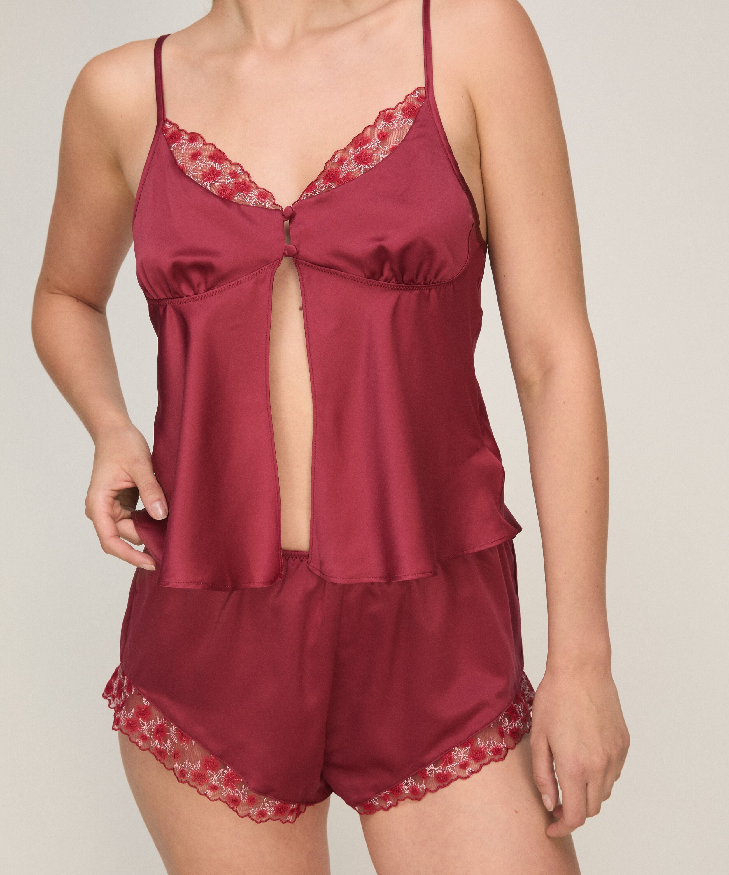 Short de pyjama Chloe, Rouge Short de pyjama Chloe, Rouge