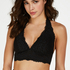 Voorgevormde halter bralette Marina, Zwart