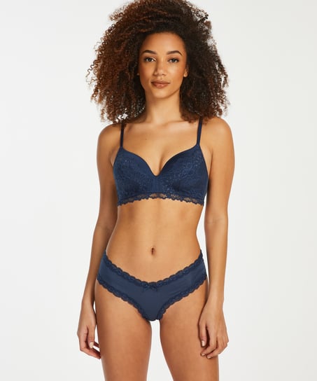 V-shape micro brazilian, Blauw