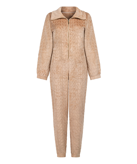 Onesie Fleece, Beige