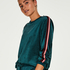 Top Velours Stripe, Groen