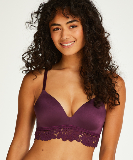 Soutien-gorge push-up préformé sans armatures Evey, Pourpre
