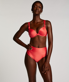 Bas de bikini coquin taille haute Luxe Shaping, Rouge
