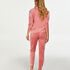 Haut de pyjama manches longues Velours Turtle Neck, Rose