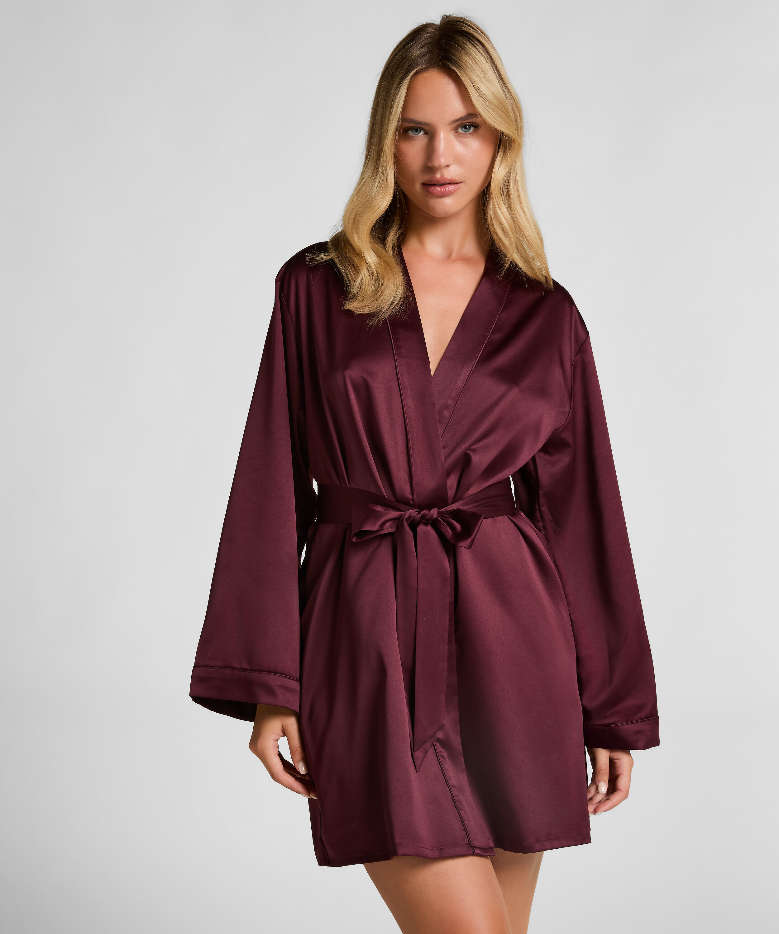Kimono Satin, Rouge Kimono Satin, Rouge