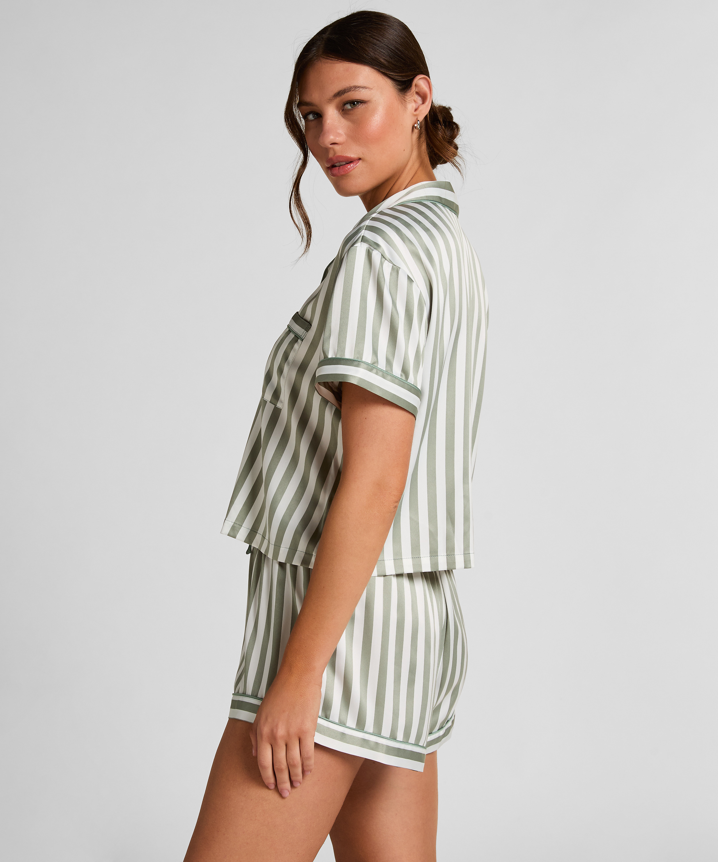 Satijnen pyjamaset, Groen, main