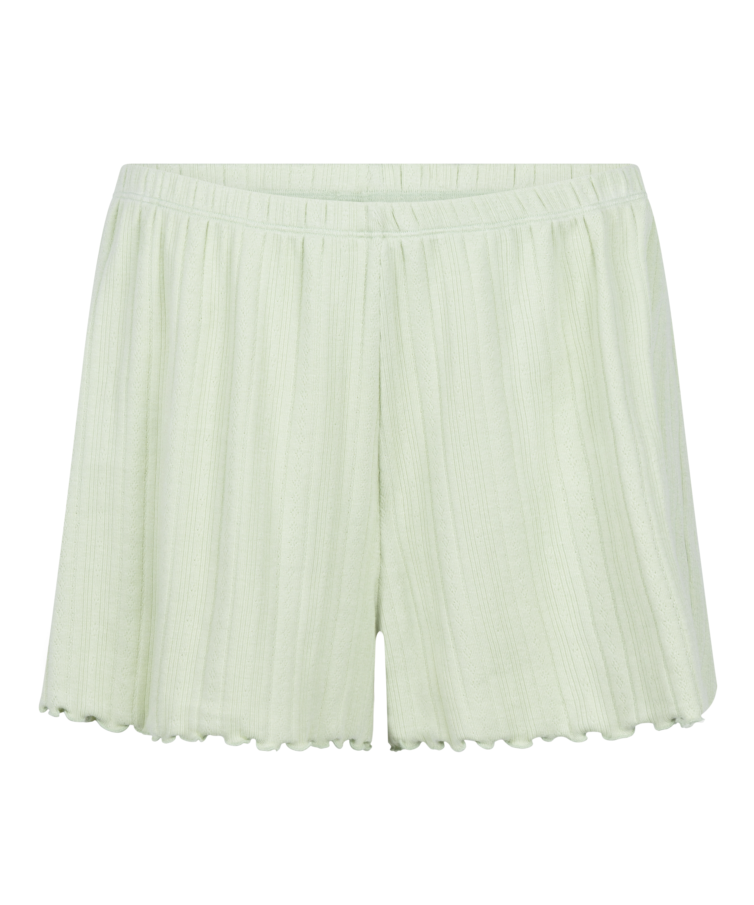 Pointelle short, Groen, main