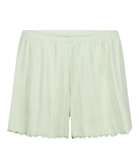 Pointelle short, Groen