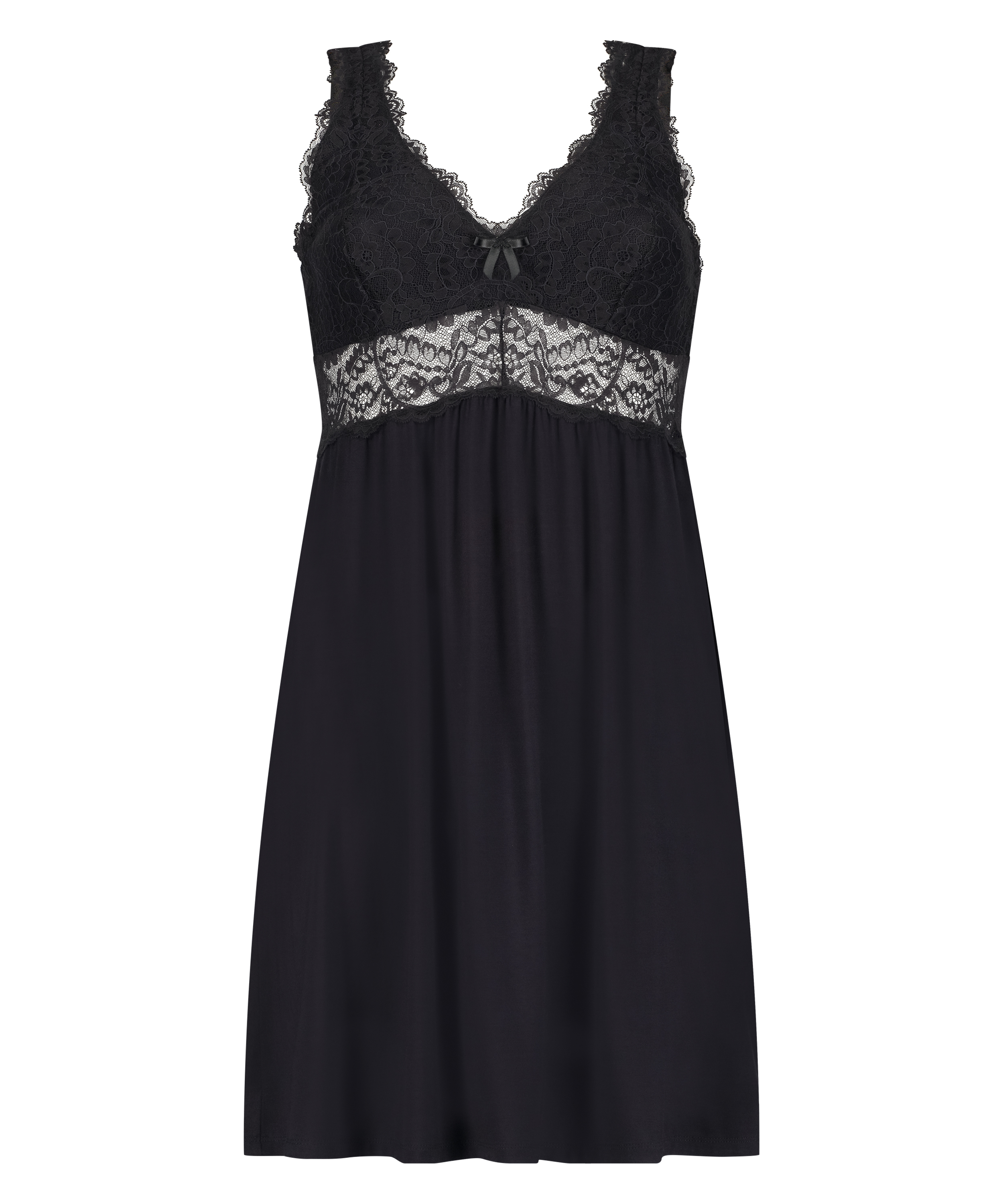 Slipdress Nora Lace, Zwart, main