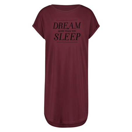 Nachthemd ronde hals, Rood