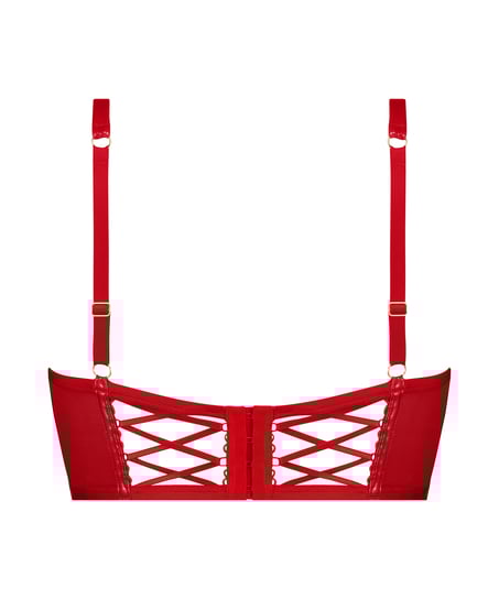 Voorgevormde longline beugel bh Wilde, Rood