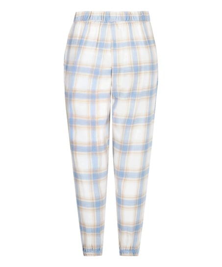 Petite pantalon de pyjama en serg&eacute;, Bleu