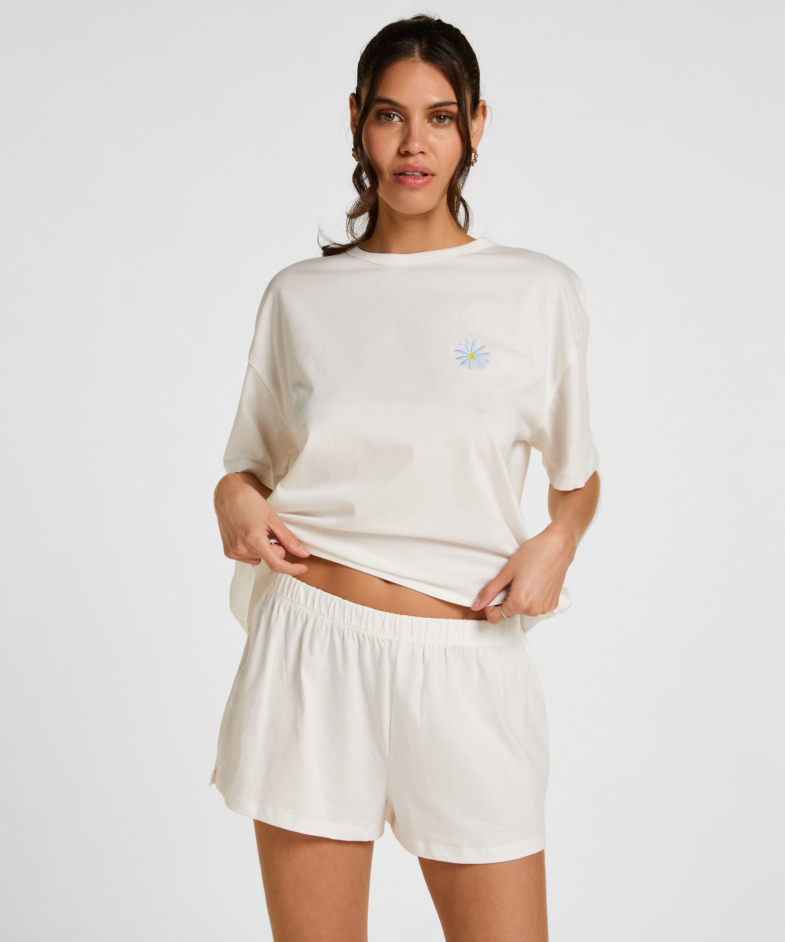 Pyjamaset Katoen, Wit Pyjamaset Katoen, Wit