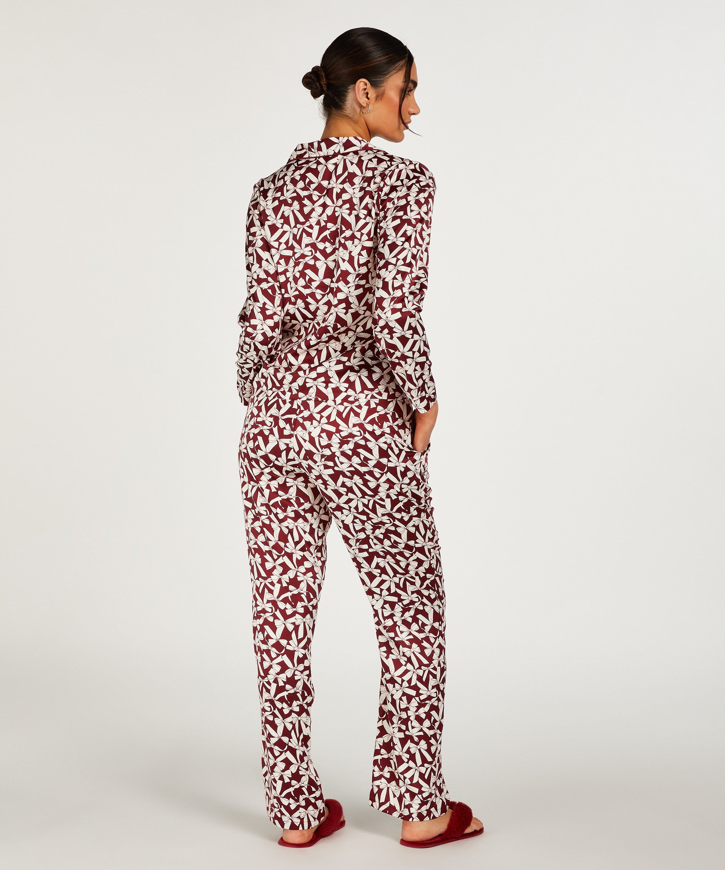 Veste à manches longues Satin, Rouge, main