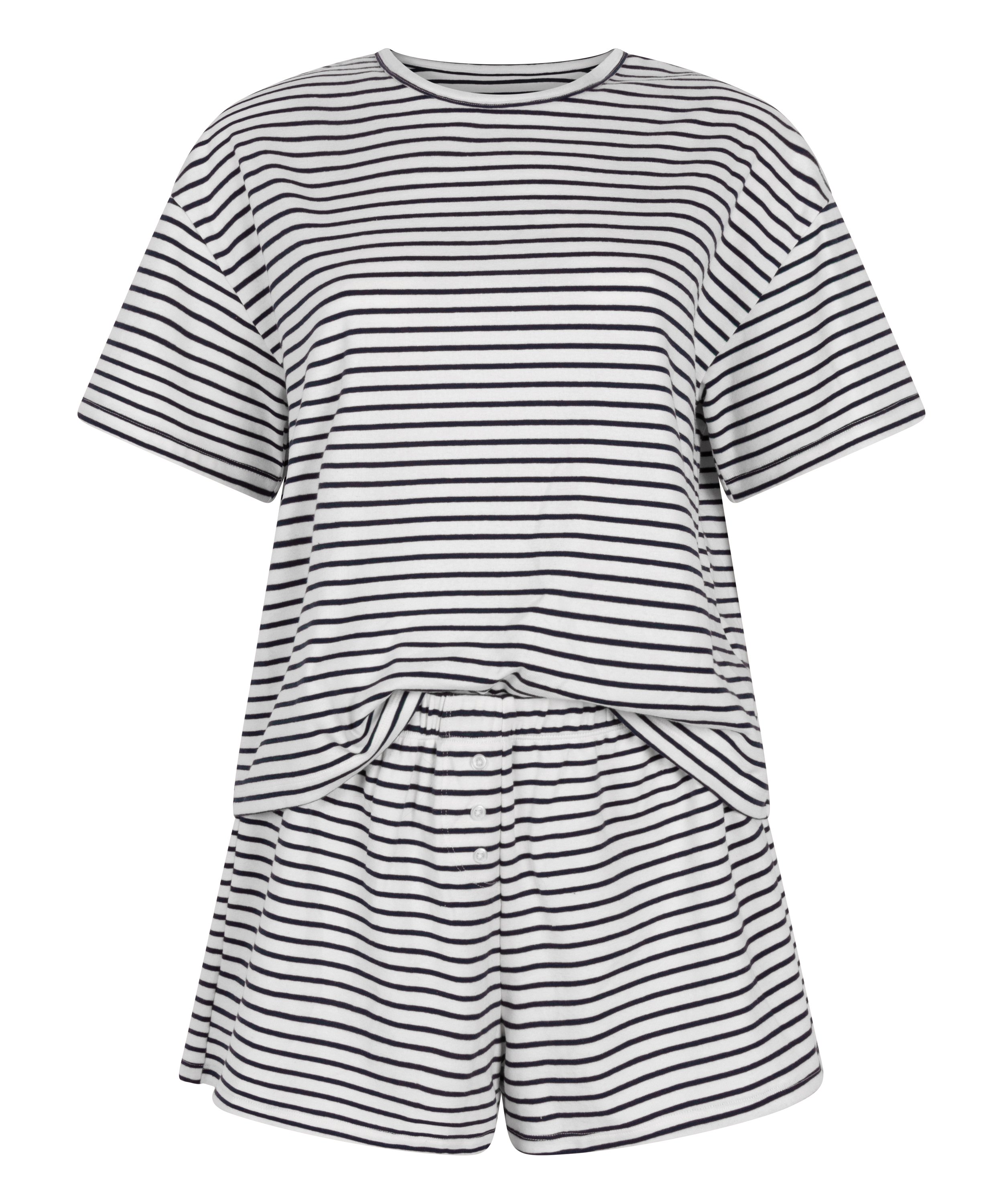 Pyjama-Set Jersey, Bleu, main