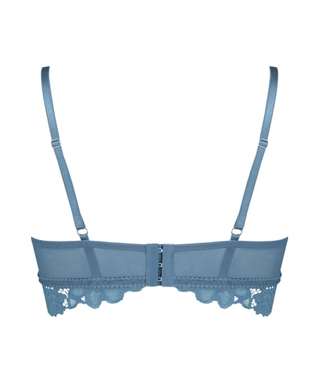 Voorgevormde longline bh zonder beugel Shiloh, Blauw
