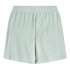 Short met badstoftextuur, Groen