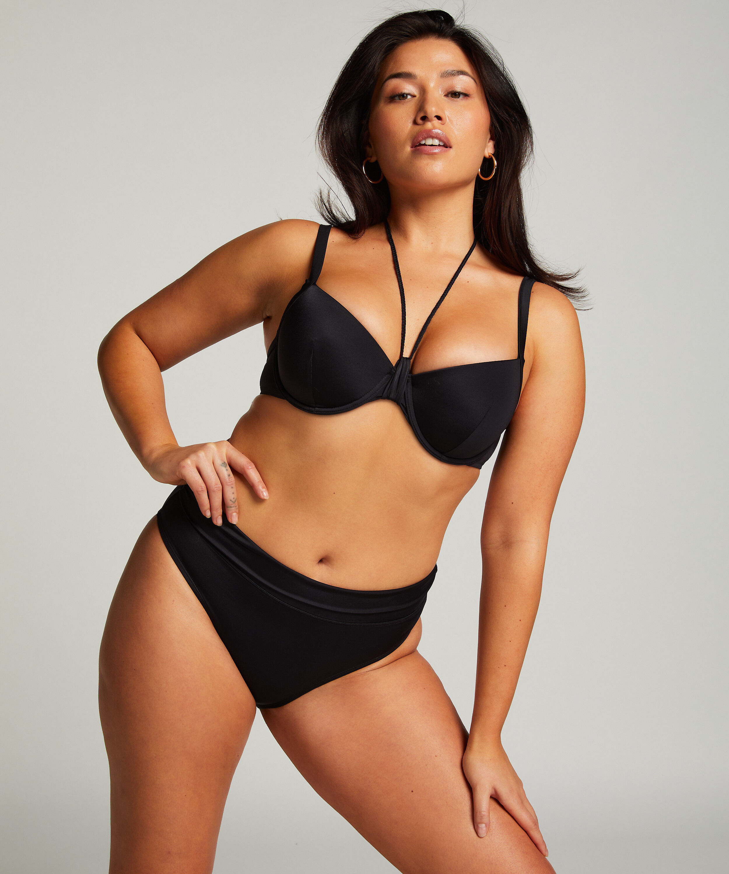 Slip de Bikini Rio Luxe, Noir