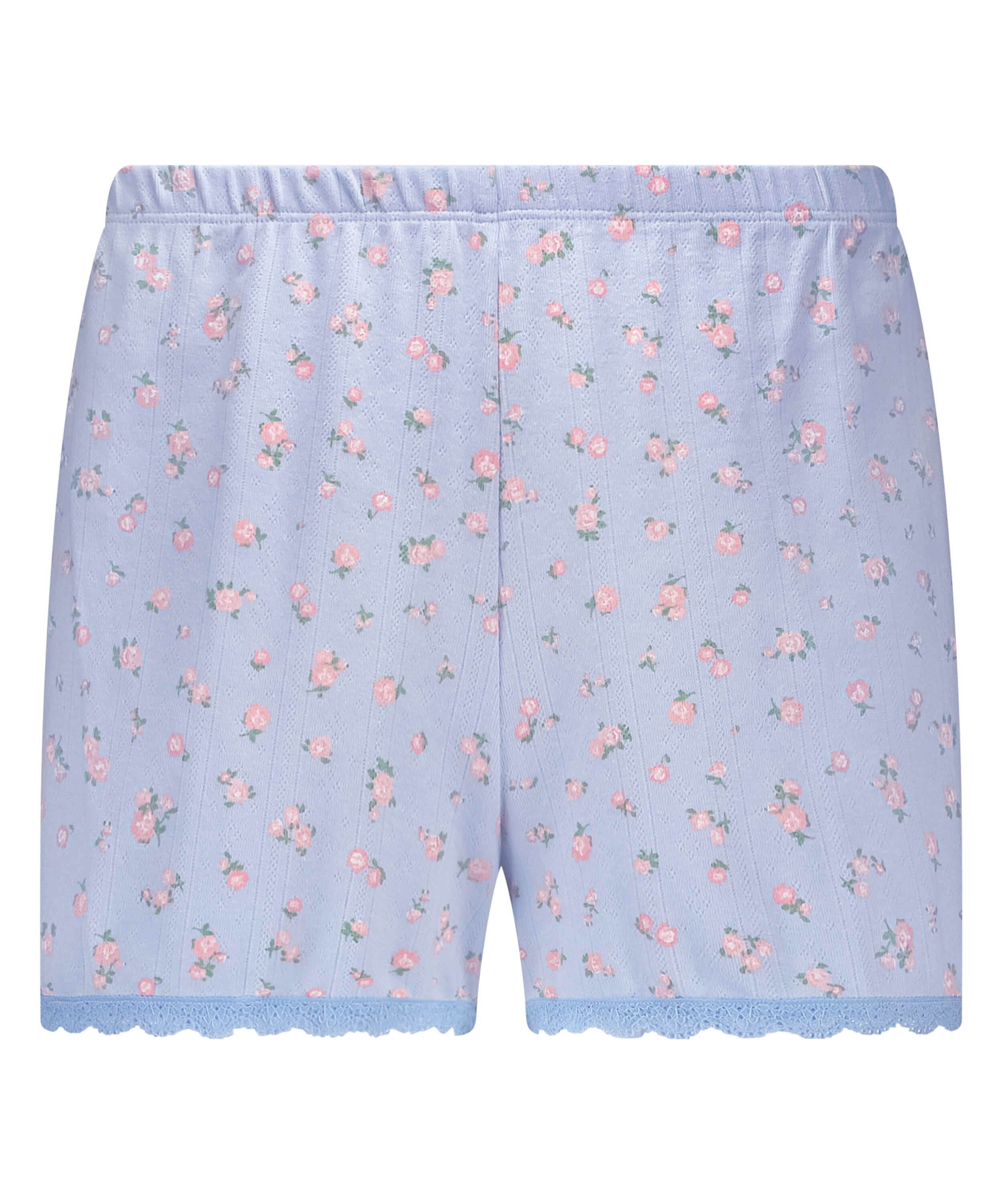 Lace Short Pointelle, Blauw