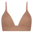 Triangel bralette Smooth, Bruin