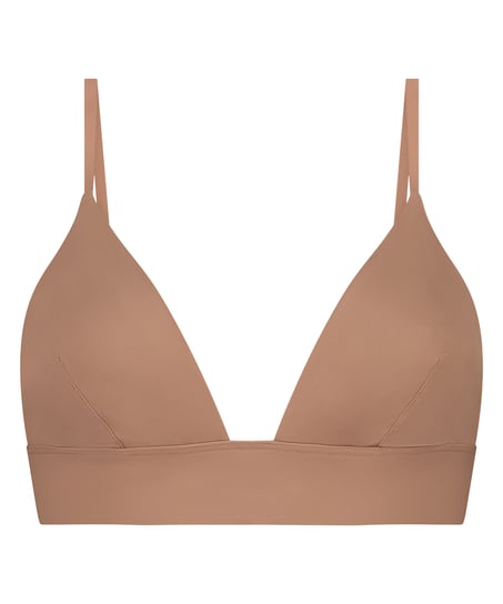 Triangel bralette Smooth, Bruin