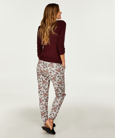 Pyjamabroek Jersey loose fit, Grijs