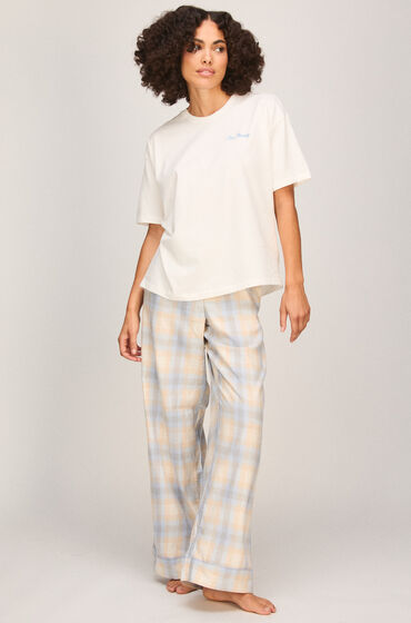 Hunkemöller Pyjamaset Check Blauw