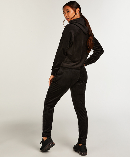 Pantalon de jogging Velours long, Noir