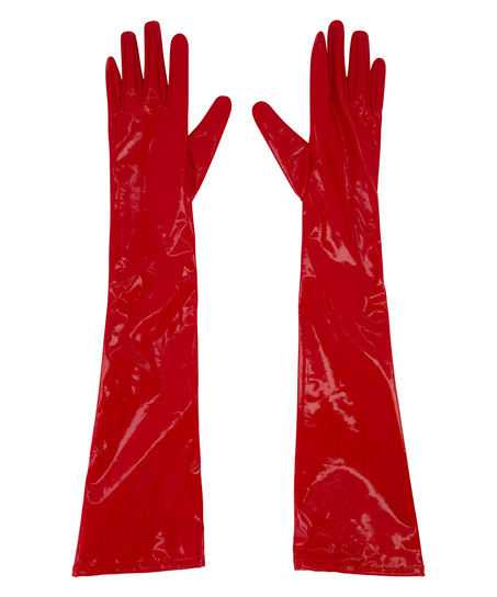 Handschoenen Kunstleer, Rood