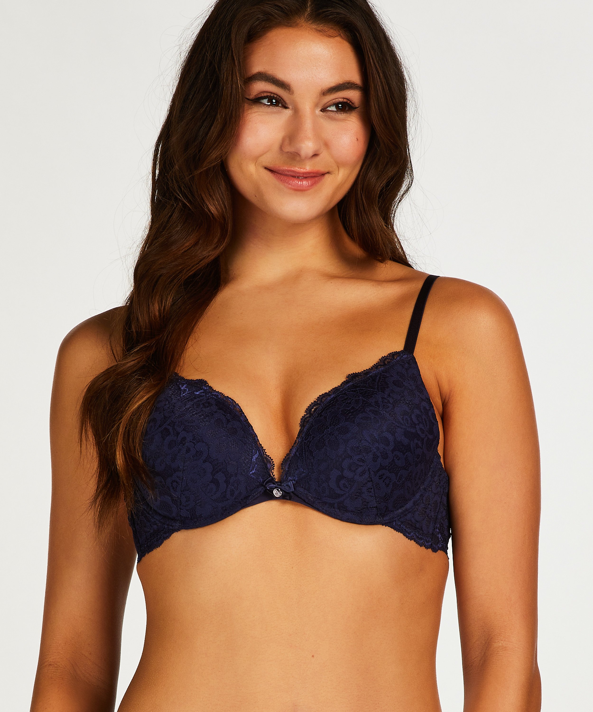 Soutien-gorge &agrave; armatures pr&eacute;form&eacute; push-up Marine, Bleu, main