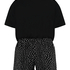 Korte pyjama set, Zwart