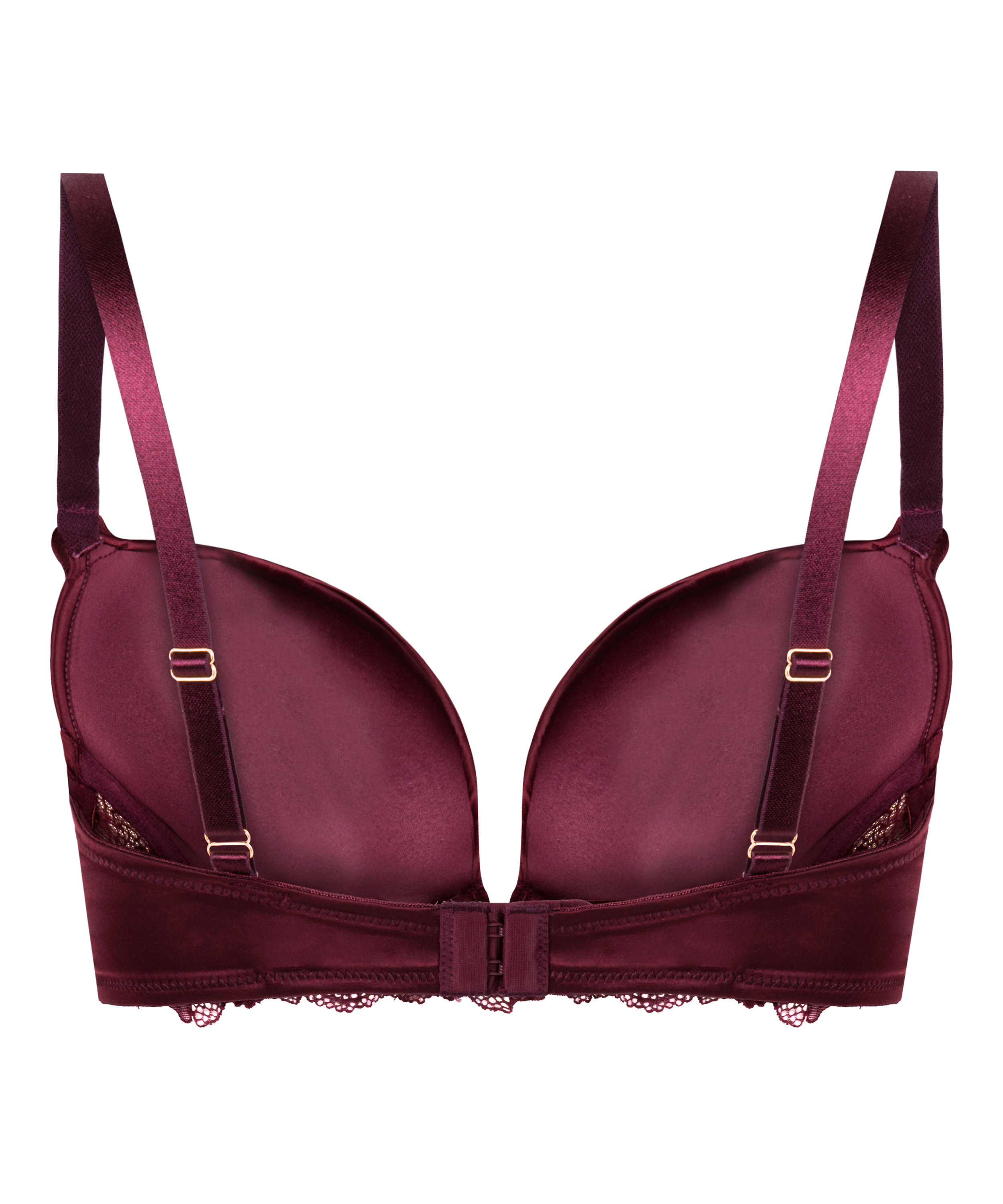 Soutien-gorge à armatures rembourré longline Avela, Rouge, main