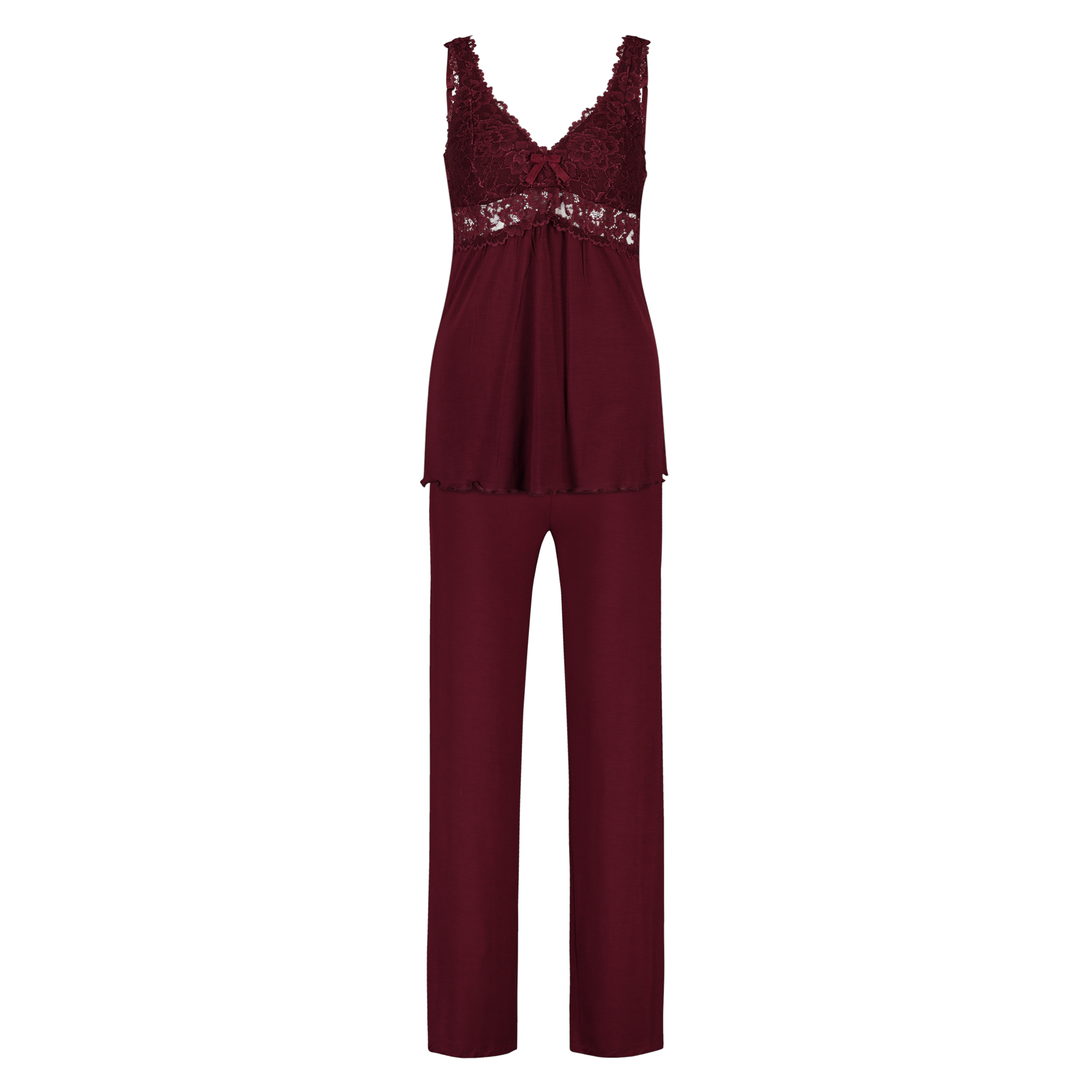 Pyjama set Modal Lace, Rood, main