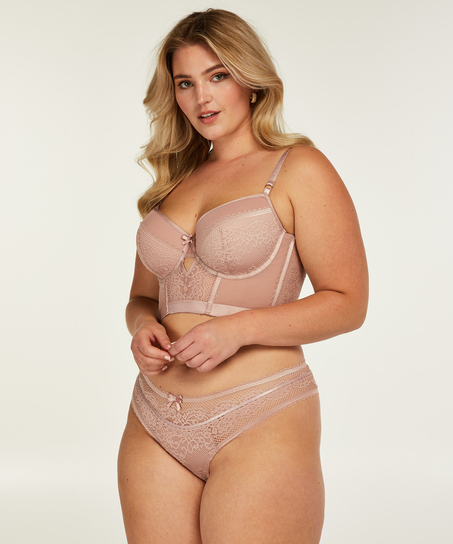 Voorgevormde longline beugel bh Malika, Roze