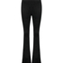 Flared Velours Legging, Zwart
