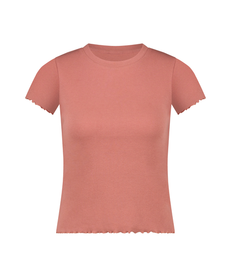 Chemise &agrave; manches courtes en coton, Rose
