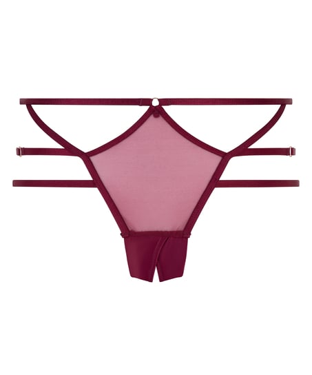 Slip brésilien ouvert Scarlett, Rouge