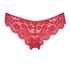 Slip br&eacute;silien jambe haute, Rouge