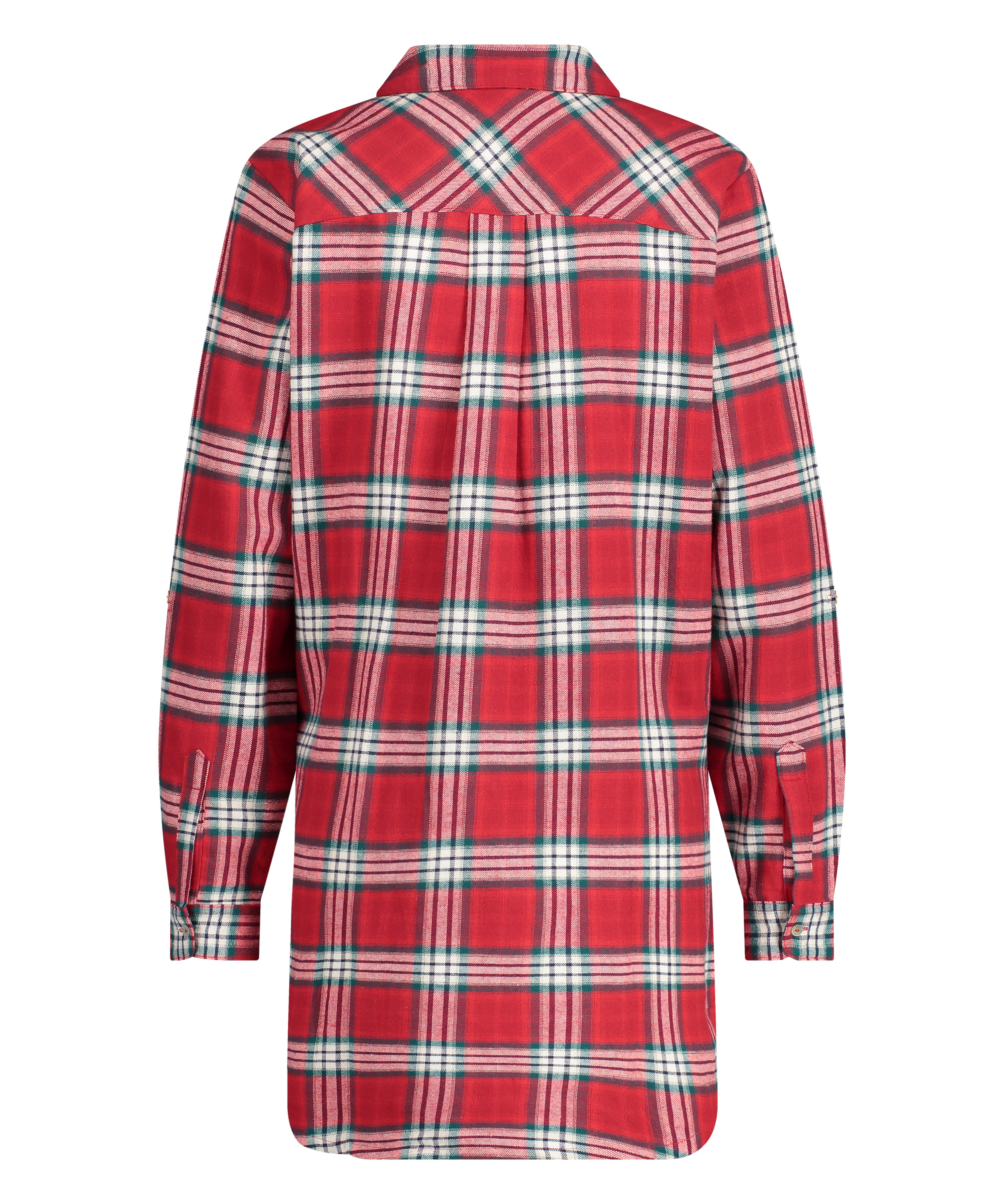Chemise de nuit Boyfriend Check, Rouge, main