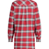 Chemise de nuit Boyfriend Check, Rouge
