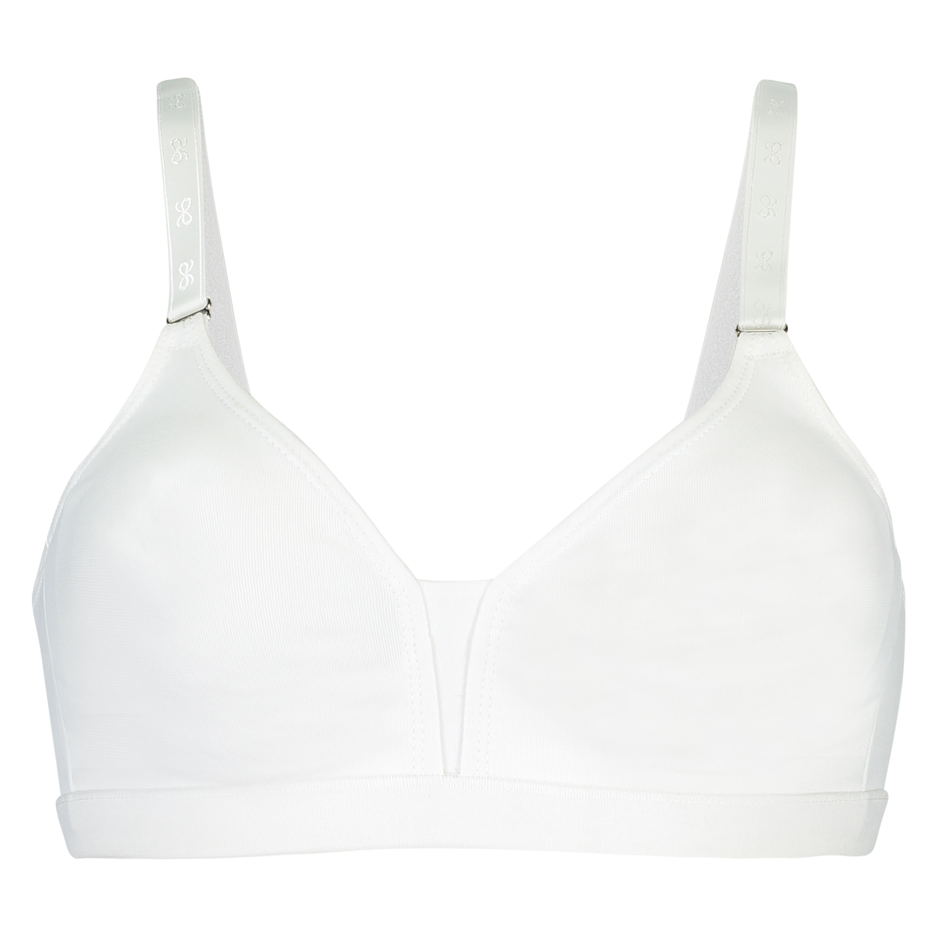 Soutien-gorge sans armature non-pr&eacute;form&eacute;, Blanc