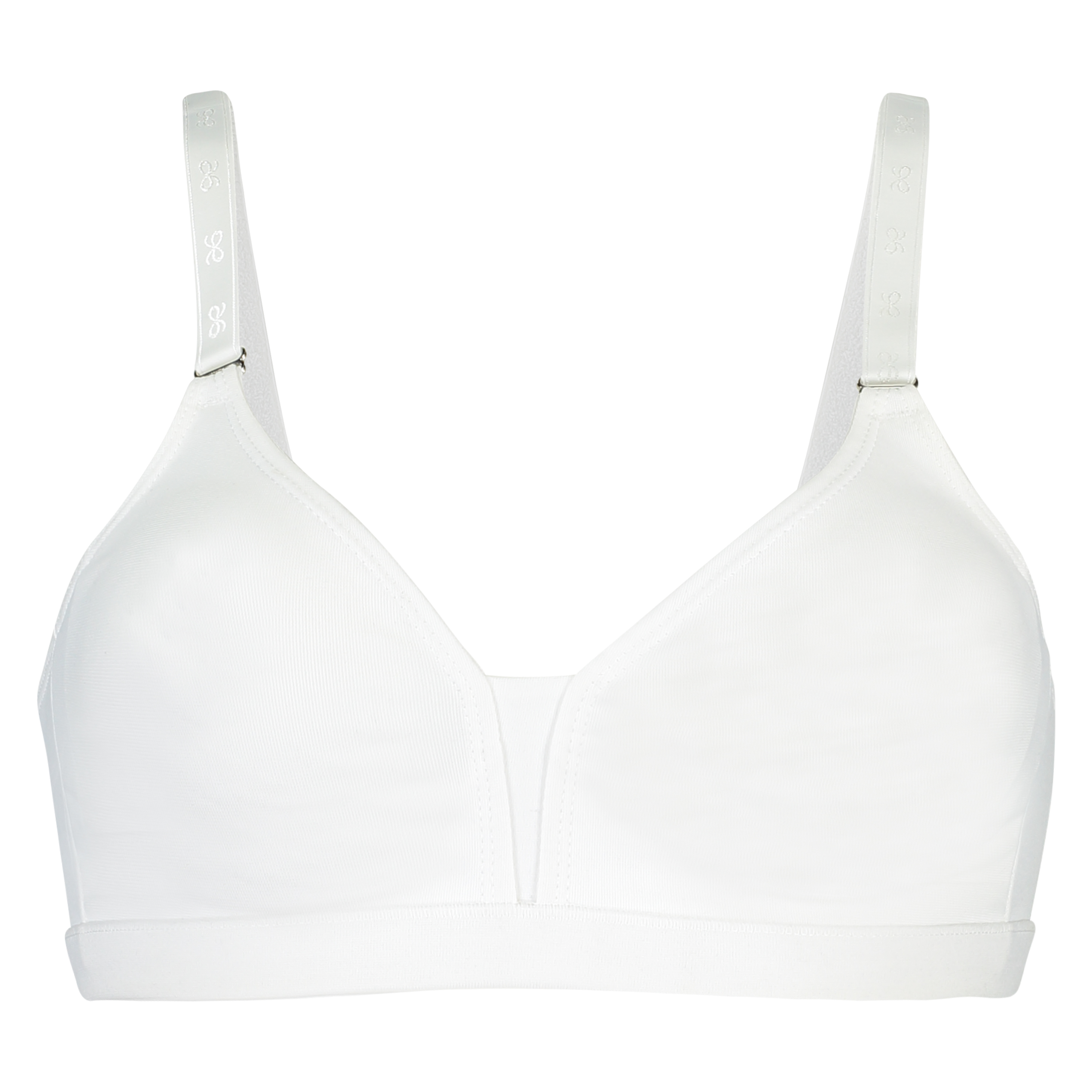 Soutien-gorge sans armature non-pr&eacute;form&eacute;, Blanc, main