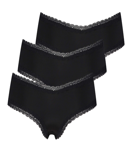 3-pack brazilian London, Zwart