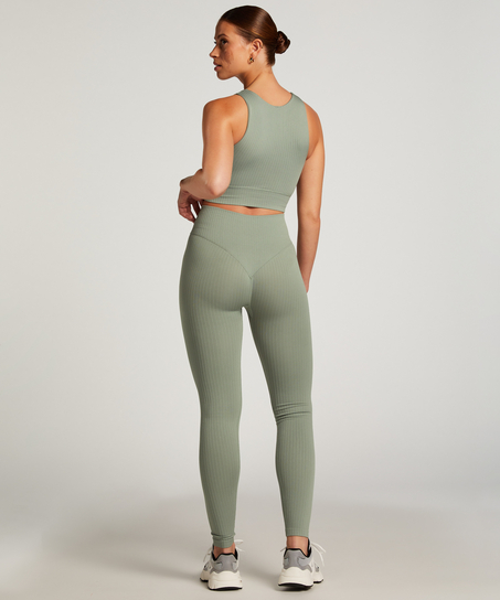 Legging de sport sans coutures taille haute HKMX, Vert