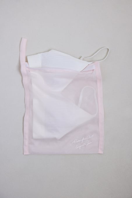 Washing Bag Pink Ribbon Small, Rose