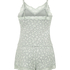 Lace Jersey pyjamaset, Groen